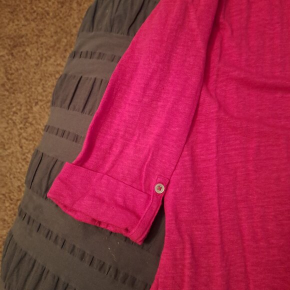 Hot pink button front cardigan - Picture 4 of 6